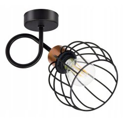 LAMPA KINKIET E27 ścienny stały loft drut KULA