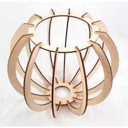 LAMPA KINKIET E27 ścienny stały loft KULA Drewno