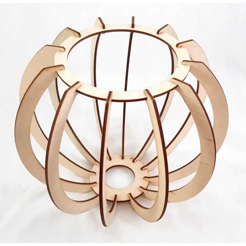 LAMPA KINKIET E27 ścienny stały loft KULA Drewno