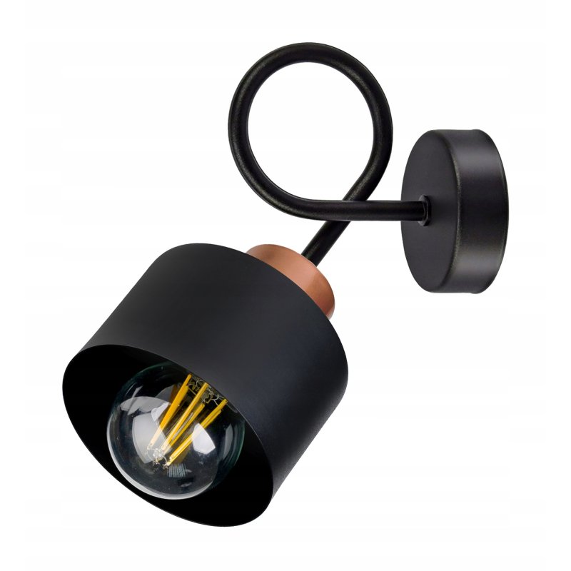 LAMPA KINKIET E27 ścienny stały loft metal KUBEK