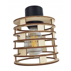 LAMPA KINKIET ścienny ruchomy loft SPRĘŻYNA Drewno