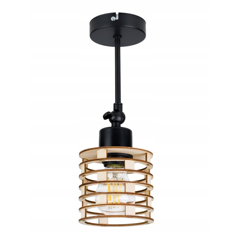 LAMPA KINKIET ścienny ruchomy loft SPRĘŻYNA Drewno