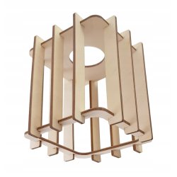 LAMPA KINKIET E27 ścienny stały loft KOSTKA Drewno