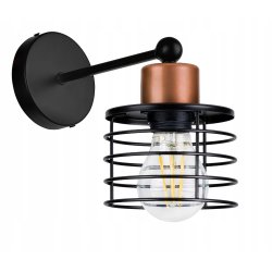 LAMPA KINKIET E27 ścienny stały loft drut SPRĘŻYNA