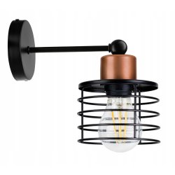 LAMPA KINKIET E27 ścienny stały loft drut SPRĘŻYNA