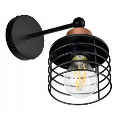 LAMPA KINKIET E27 ścienny stały loft drut SPRĘŻYNA