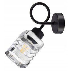 LAMPA KINKIET ścienny E27 stały loft klosz SZKLANY