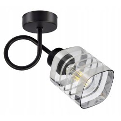 LAMPA KINKIET ścienny E27 stały loft klosz SZKLANY