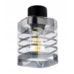 LAMPA KINKIET ścienny E27 stały loft klosz SZKLANY