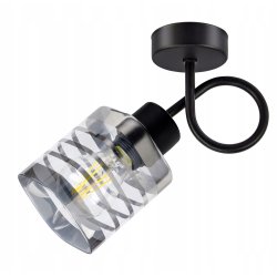 LAMPA KINKIET ścienny E27 stały loft klosz SZKLANY