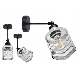 LAMPA KINKIET ścienny ruchomy loft klosz SZKLANY