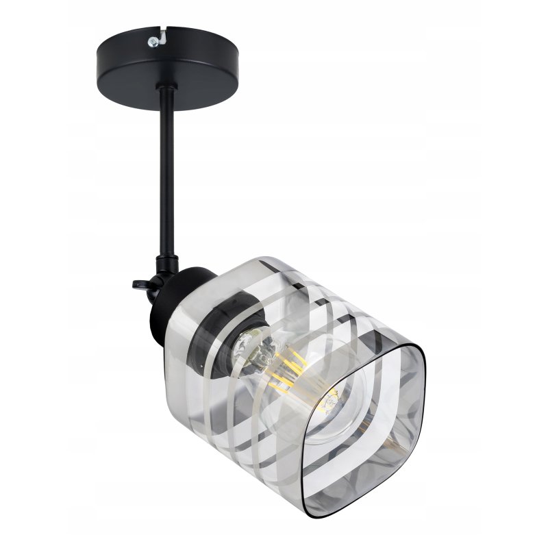 LAMPA KINKIET ścienny ruchomy loft klosz SZKLANY