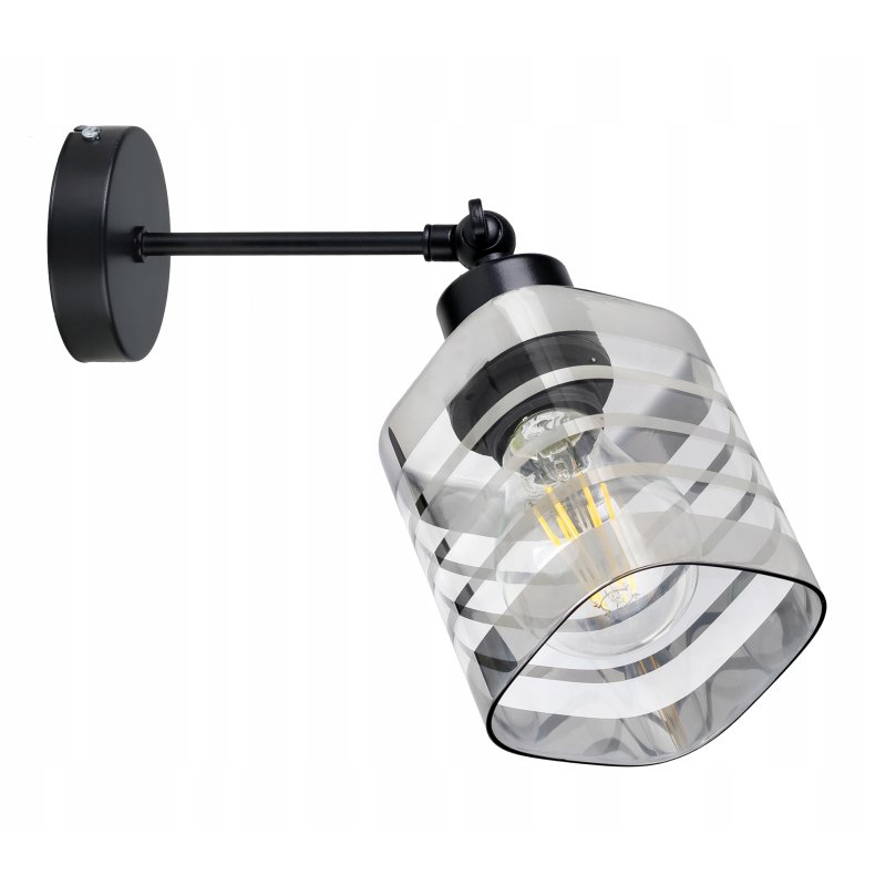 LAMPA KINKIET ścienny ruchomy loft klosz SZKLANY