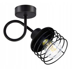 LAMPA KINKIET E27 ścienny stały loft drut SPRĘŻYNA