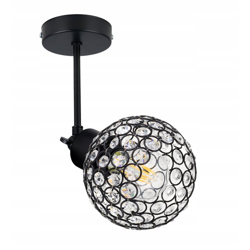 LAMPA KINKIET ścienny ruchomy LOFT Klosz KRYSZTAŁ