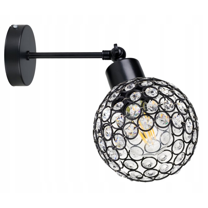 LAMPA KINKIET ścienny ruchomy LOFT Klosz KRYSZTAŁ