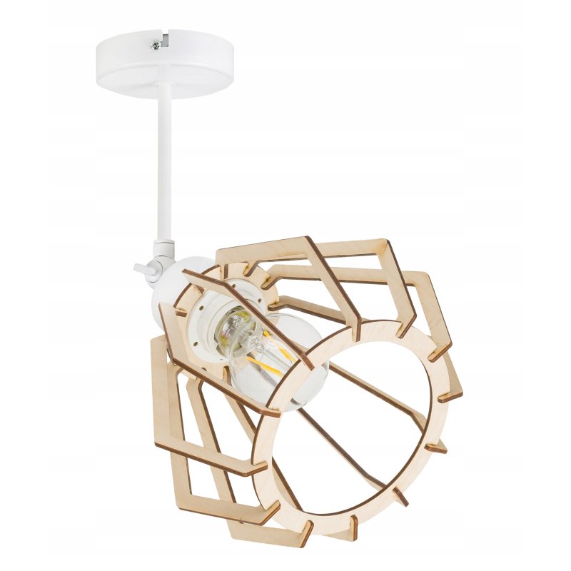 LAMPA KINKIET E27 ścienny regulowany loft Drewno