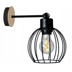 LAMPA KINKIET E27 ścienny stały loft drut KULA