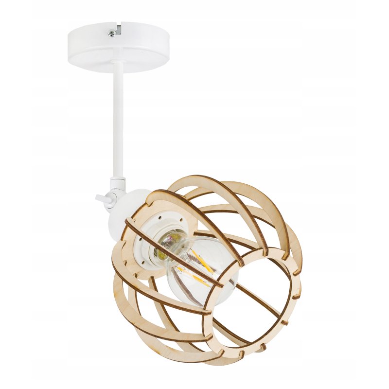 LAMPA KINKIET E27 ścienny regulowany loft Drewno