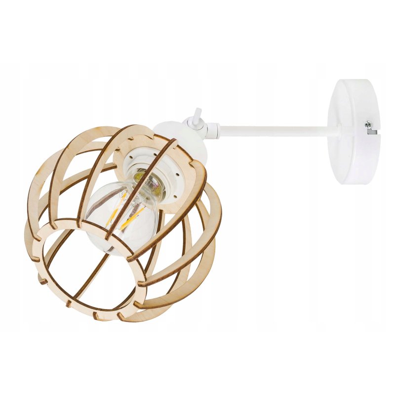LAMPA KINKIET E27 ścienny regulowany loft Drewno