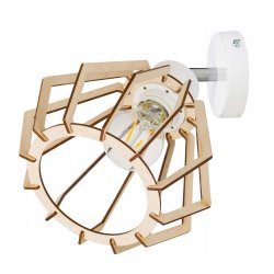 LAMPA KINKIET E27 żyrandol regulowany loft Drewno