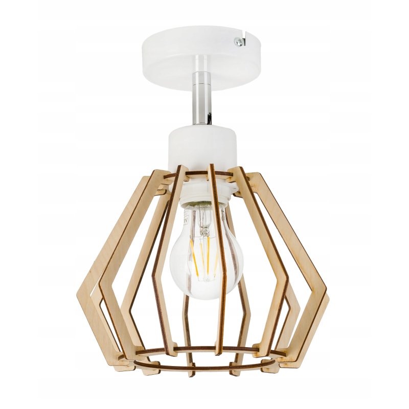 LAMPA KINKIET E27 żyrandol regulowany loft Drewno