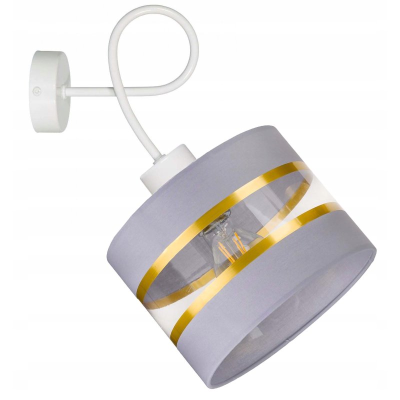 LAMPA KINKIET ścienny STAŁY E27 Abażur paski 20cm