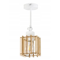 LAMPA KINKIET E27 ścienny ruch loft drewno KOSTKA