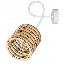 LAMPA KINKIET ścienny stały loft SPRĘŻYNA Drewno