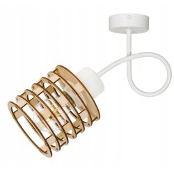 LAMPA KINKIET ścienny stały loft SPRĘŻYNA Drewno