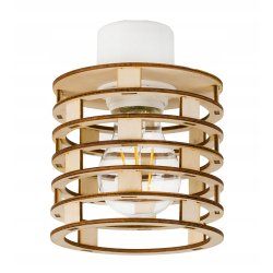 LAMPA KINKIET ścienny stały loft SPRĘŻYNA Drewno