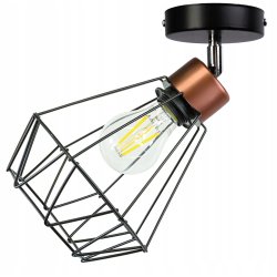 LAMPA KINKIET ŚCIENNY regulowany loft BRYLANT drut