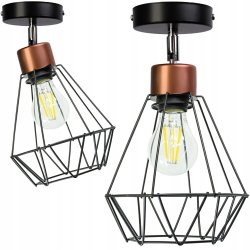 LAMPA KINKIET ŚCIENNY regulowany loft BRYLANT drut