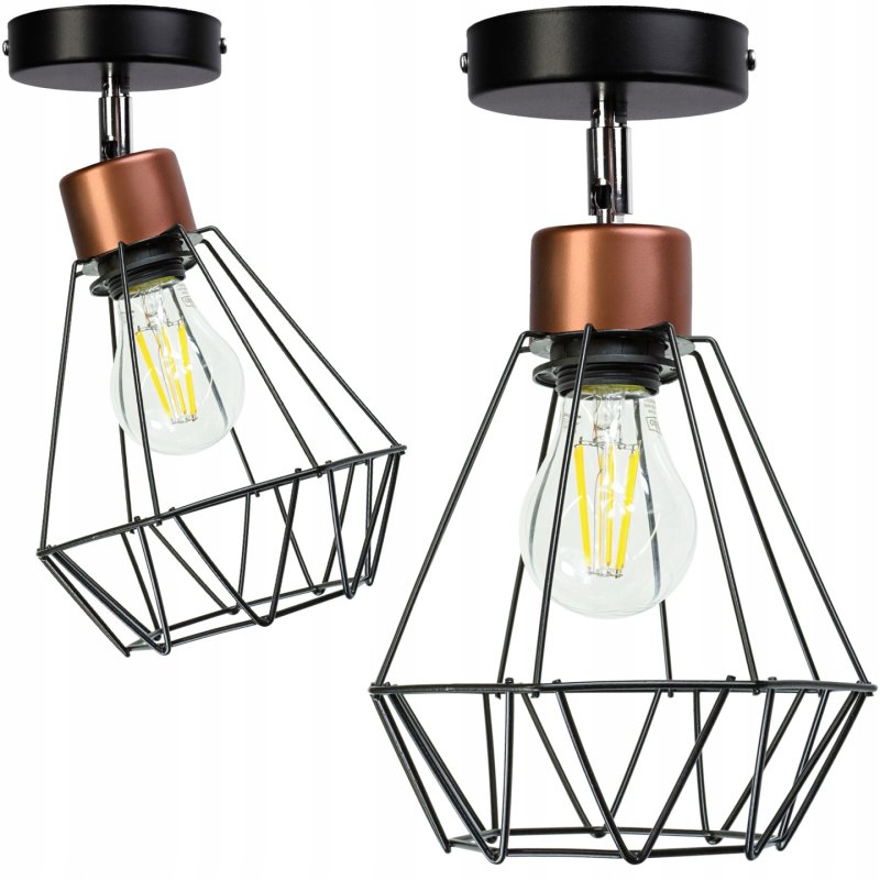 LAMPA KINKIET ŚCIENNY regulowany loft BRYLANT drut