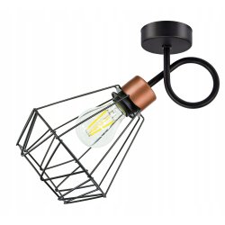LAMPA KINKIET E27 ścienny stały loft drut BRYLANT