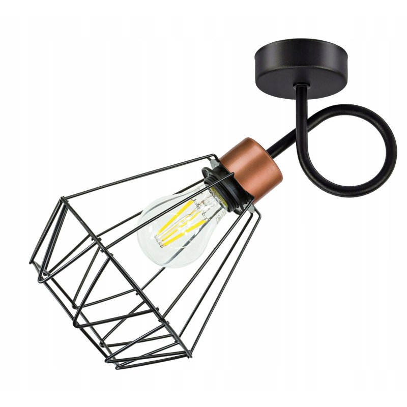 LAMPA KINKIET E27 ścienny stały loft drut BRYLANT