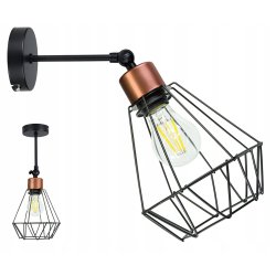 LAMPA KINKIET ŚCIENNY regulowany loft BRYLANT drut
