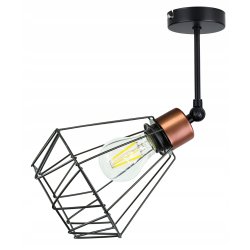 LAMPA KINKIET ŚCIENNY regulowany loft BRYLANT drut
