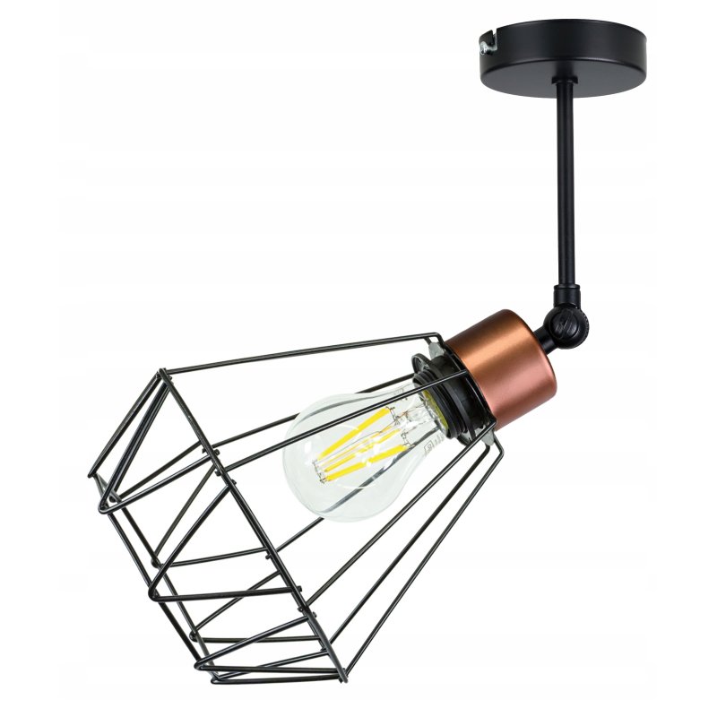 LAMPA KINKIET ŚCIENNY regulowany loft BRYLANT drut