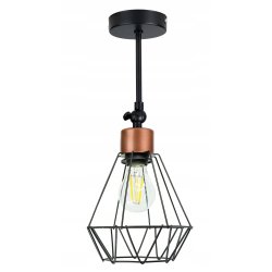 LAMPA KINKIET ŚCIENNY regulowany loft BRYLANT drut