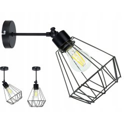 LAMPA KINKIET ŚCIENNY regulowany loft BRYLANT drut