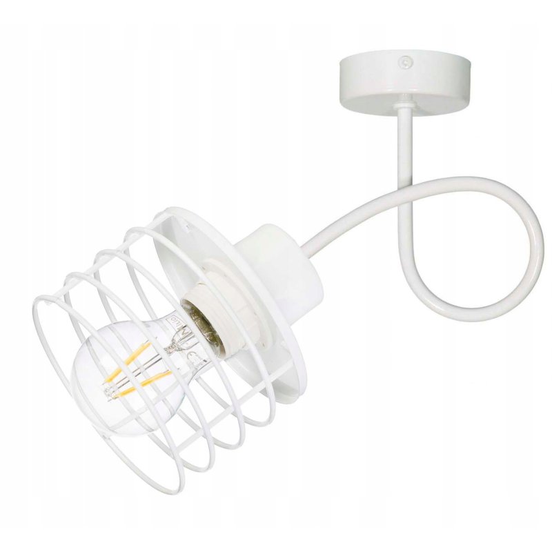 LAMPA KINKIET E27 ścienny stały loft drut SPRĘŻYNA