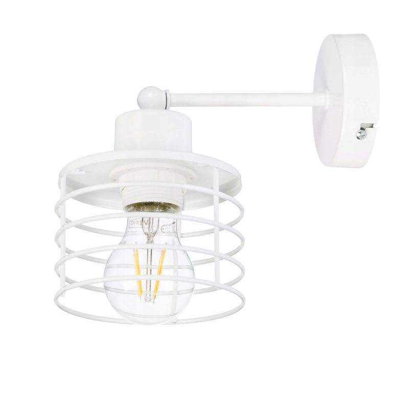 LAMPA KINKIET E27 ścienny stały loft drut SPRĘŻYNA