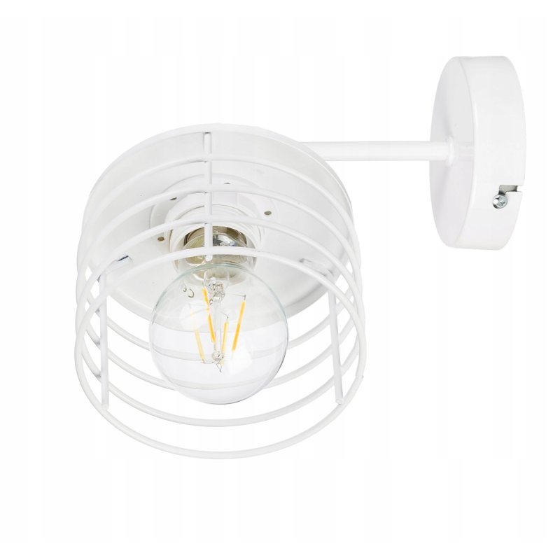 LAMPA KINKIET E27 ścienny stały loft drut SPRĘŻYNA