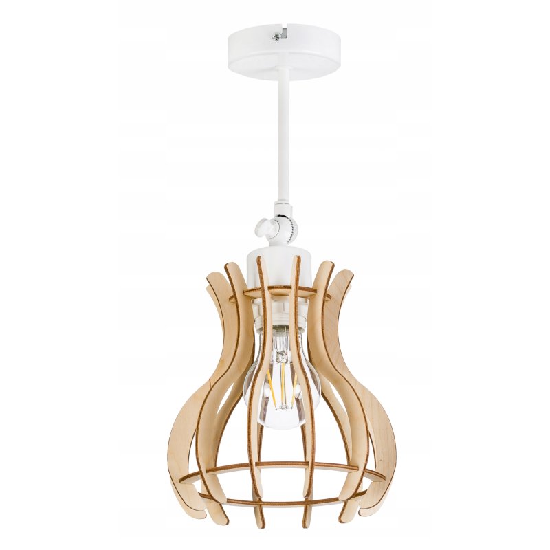 Lampa kinkiet ścienny naE27 regulowany LOFT Drewno