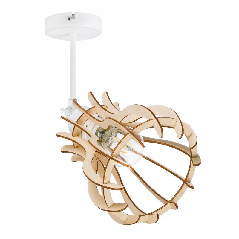 Lampa kinkiet ścienny naE27 regulowany LOFT Drewno