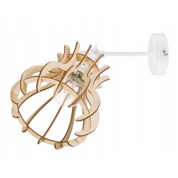 Lampa kinkiet ścienny naE27 regulowany LOFT Drewno