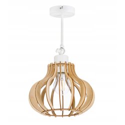 Lampa kinkiet żyrandol E27 regulowany LOFT Drewno
