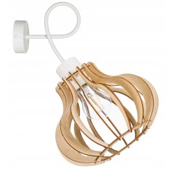 Lampa kinkiet ścienny na 1x E27 stały LOFT Drewno