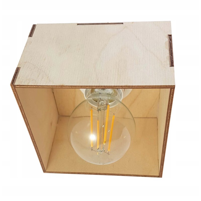 LAMPA KINKIET ścienny ruchomy loft drewno kubek 1
